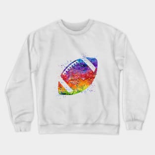 American Football Ball Colorful Watercolor Crewneck Sweatshirt